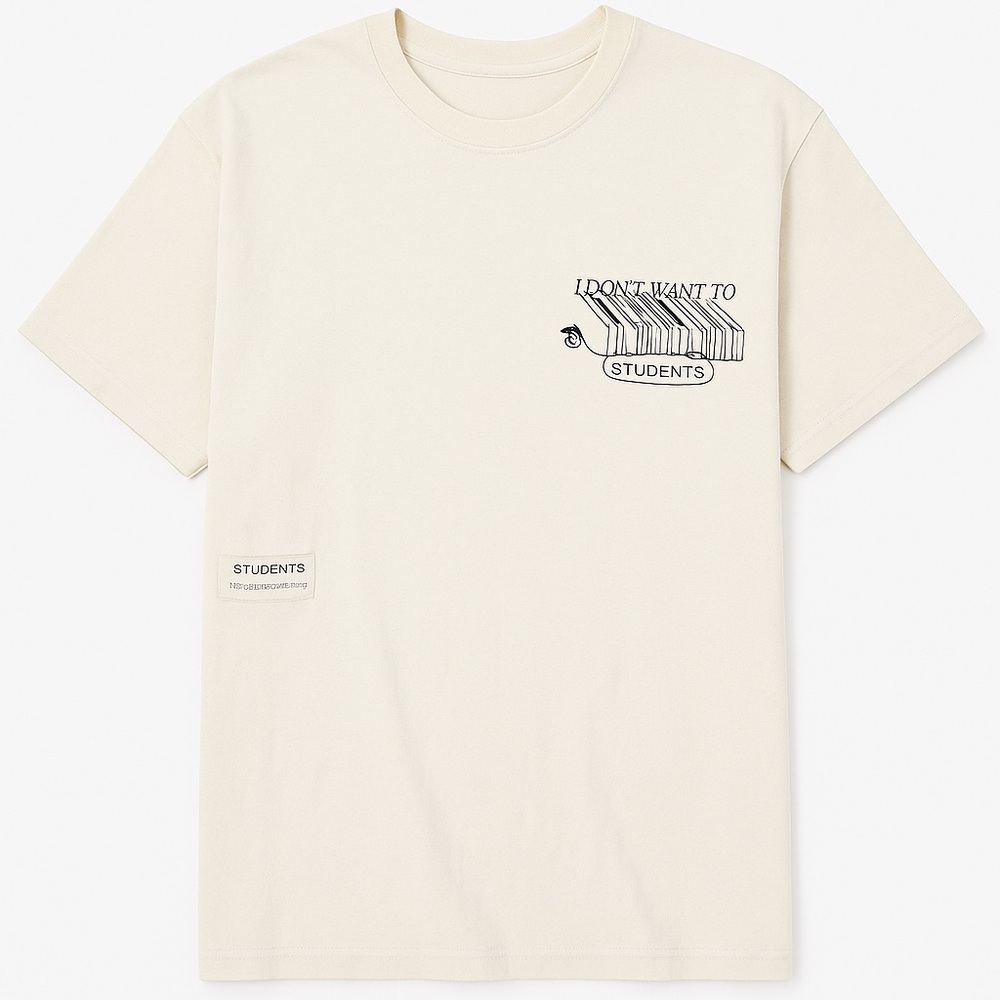 Student Golf Cream Graphic T-Shirt